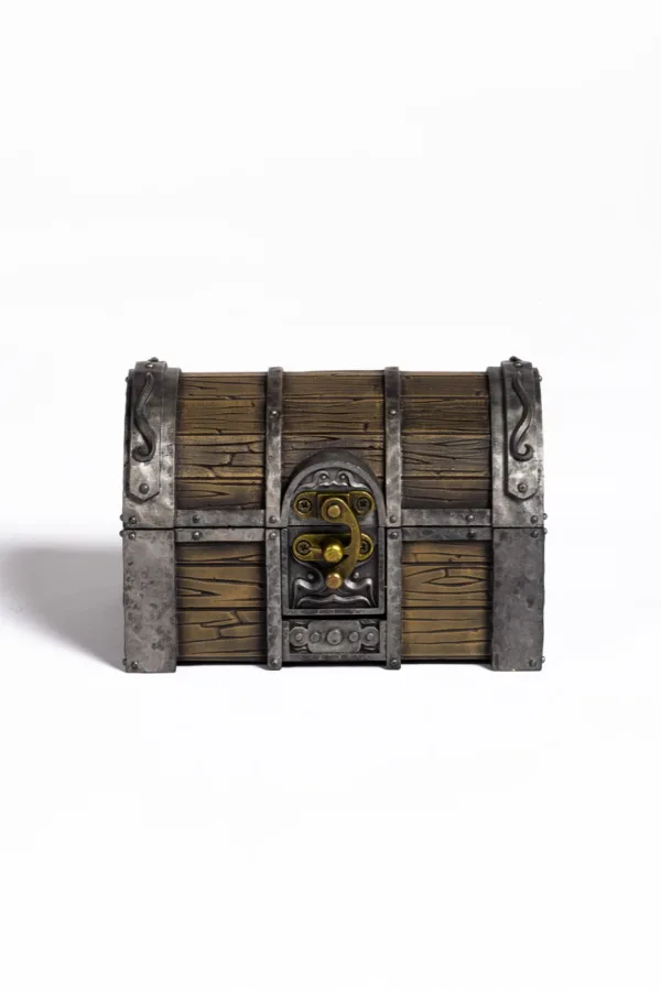 The Mimic Dice Box closed, disguised as a treasure chest